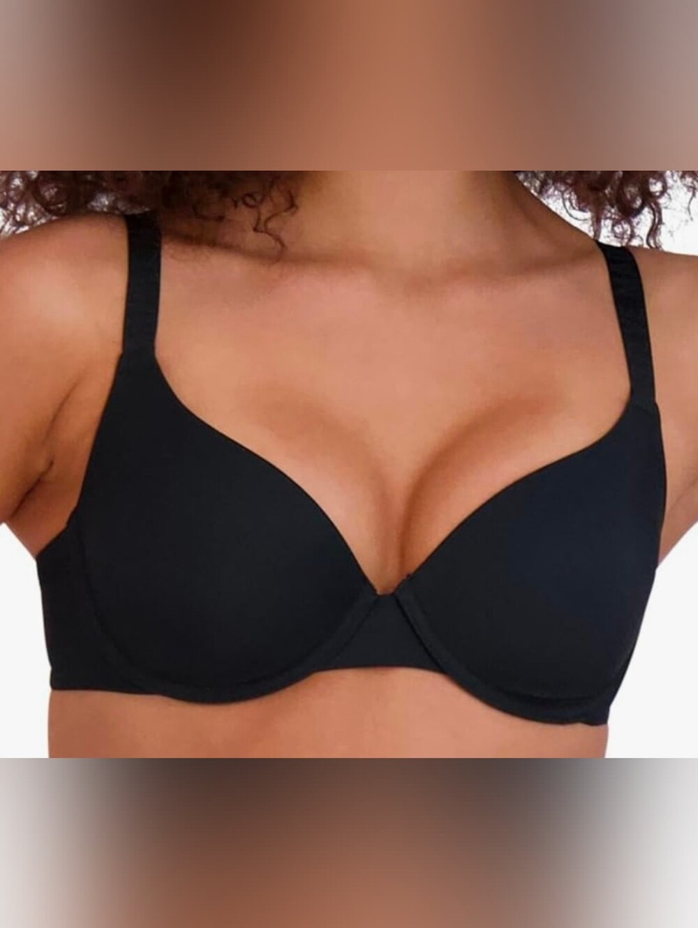 Steve Madden Smooth Black Underwire T-Shirt Bra